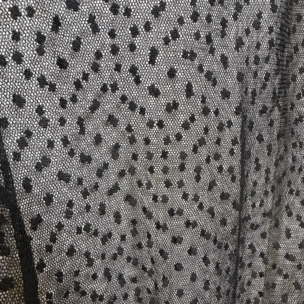 Polka Dot Ruffle Blouse S Sheer SHEIN Top Small - Picture 2 of 7